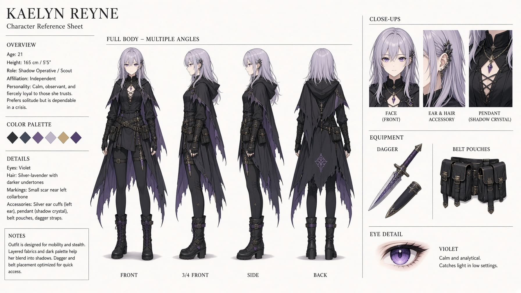 Anime Character Sheet